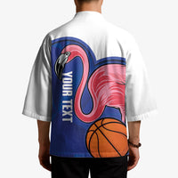 Turks and Caicos Islands Basketball Personalized Kimono Flamingo Mascot Style