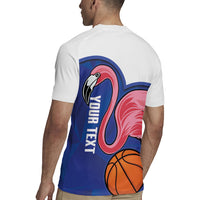 Turks and Caicos Islands Basketball Personalized Rugby Jersey Flamingo Mascot Style