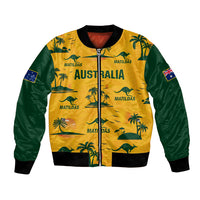 Australia Soccer Bomber Jacket Matildas World Cup 2023 Tropical Style - Wonder Print Shop