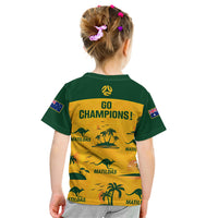 Australia Soccer Kid T Shirt Matildas World Cup 2023 Tropical Style - Wonder Print Shop
