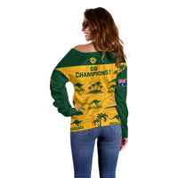 Australia Soccer Off Shoulder Sweater Matildas World Cup 2023 Tropical Style - Wonder Print Shop