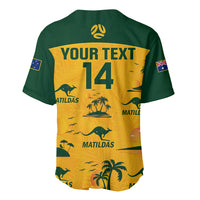 Custom Australia Soccer Baseball Jersey Matildas World Cup 2023 Tropical Style - Wonder Print Shop