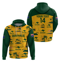 Custom Australia Soccer Hoodie Matildas World Cup 2023 Tropical Style - Wonder Print Shop