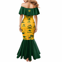 Custom Australia Soccer Mermaid Dress Matildas World Cup 2023 Tropical Style - Wonder Print Shop