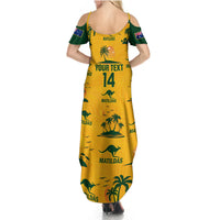 Custom Australia Soccer Summer Maxi Dress Matildas World Cup 2023 Tropical Style - Wonder Print Shop