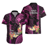 Hawaii Hawaiian Shirt Pray For Maui Hawaiian Plumeria Be Strong Pink Verison - Wonder Print Shop