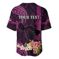 Personalised Hawaii Baseball Jersey Pray For Maui Hawaiian Plumeria Be Strong Pink Verison - Wonder Print Shop
