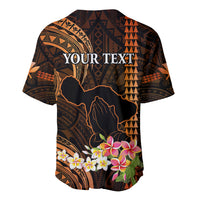 Personalised Hawaii Baseball Jersey Pray For Maui Hawaiian Plumeria Be Strong Gold Verison - Wonder Print Shop