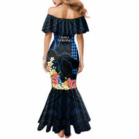 Hawaii Mermaid Dress Pray For Maui Hawaiian Plumeria Be Strong Blue Verison - Wonder Print Shop