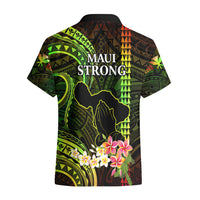 Hawaii Hawaiian Shirt Pray For Maui Hawaiian Plumeria Be Strong Reggae Verison - Wonder Print Shop