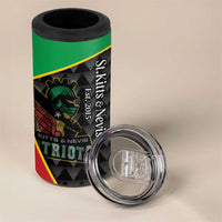 St Kitts and Nevis Cricket Custom 4 in 1 Can Cooler Tumbler 10th Anniversary Go Champions Patriots - Wonder Print Shop