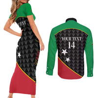 St Kitts and Nevis Cricket Custom Couples Matching Short Sleeve Bodycon Dress and Long Sleeve Button Shirt 10th Anniversary Go Champions Patriots - Wonder Print Shop