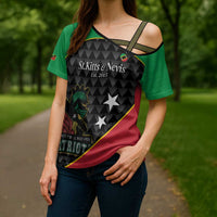 St Kitts and Nevis Cricket Custom Cross Shoulder Shirt 10th Anniversary Go Champions Patriots - Wonder Print Shop