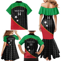 St Kitts and Nevis Cricket Custom Family Matching Mermaid Dress and Hawaiian Shirt 10th Anniversary Go Champions Patriots - Wonder Print Shop