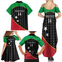 St Kitts and Nevis Cricket Custom Family Matching Summer Maxi Dress and Hawaiian Shirt 10th Anniversary Go Champions Patriots - Wonder Print Shop