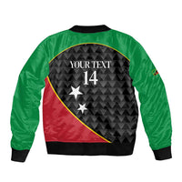 St Kitts and Nevis Cricket Custom Sleeve Zip Bomber Jacket 10th Anniversary Go Champions Patriots - Wonder Print Shop