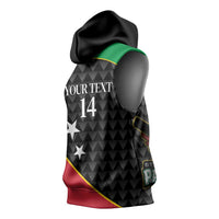 St Kitts and Nevis Cricket Custom Sleeveless Hoodie 10th Anniversary Go Champions Patriots - Wonder Print Shop