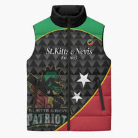 St Kitts and Nevis Cricket Custom Sleeveless Puffer Jacket 10th Anniversary Go Champions Patriots - Wonder Print Shop