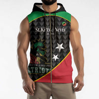 St Kitts and Nevis Cricket Custom Sleeveless Zip Hoodie 10th Anniversary Go Champions Patriots - Wonder Print Shop