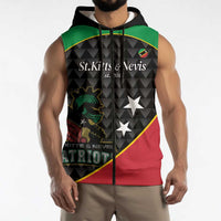 St Kitts and Nevis Cricket Custom Sleeveless Zip Hoodie 10th Anniversary Go Champions Patriots - Wonder Print Shop