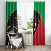 St Kitts and Nevis Cricket Custom Window Curtain 10th Anniversary Go Champions Patriots - Wonder Print Shop