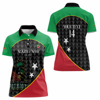 St Kitts and Nevis Cricket Custom Women Polo Shirt 10th Anniversary Go Champions Patriots - Wonder Print Shop