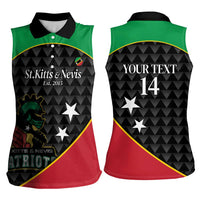 St Kitts and Nevis Cricket Custom Women Sleeveless Polo Shirt 10th Anniversary Go Champions Patriots - Wonder Print Shop