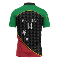 St Kitts and Nevis Cricket Custom Zipper Polo Shirt 10th Anniversary Go Champions Patriots - Wonder Print Shop