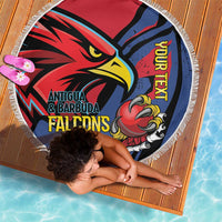 Antigua and Barbuda Cricket Custom Beach Blanket Go Champions Falcons - Wonder Print Shop