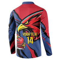 Antigua and Barbuda Cricket Custom Button Sweatshirt Go Champions Falcons - Wonder Print Shop