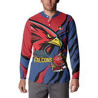 Antigua and Barbuda Cricket Custom Button Sweatshirt Go Champions Falcons - Wonder Print Shop