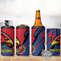 Antigua and Barbuda Cricket Custom 4 in 1 Can Cooler Tumbler Go Champions Falcons - Wonder Print Shop