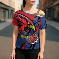 Antigua and Barbuda Cricket Custom Cross Shoulder Shirt Go Champions Falcons - Wonder Print Shop