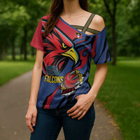 Antigua and Barbuda Cricket Custom Cross Shoulder Shirt Go Champions Falcons - Wonder Print Shop