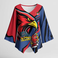 Antigua and Barbuda Cricket Custom Kimono Sleeve Blouse Go Champions Falcons - Wonder Print Shop