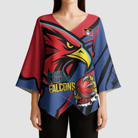 Antigua and Barbuda Cricket Custom Kimono Sleeve Blouse Go Champions Falcons - Wonder Print Shop
