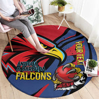 Antigua and Barbuda Cricket Custom Round Carpet Go Champions Falcons - Wonder Print Shop