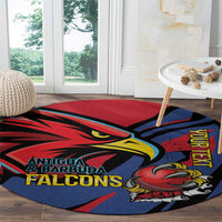 Antigua and Barbuda Cricket Custom Round Carpet Go Champions Falcons - Wonder Print Shop