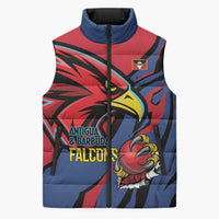 Antigua and Barbuda Cricket Custom Sleeveless Puffer Jacket Go Champions Falcons - Wonder Print Shop