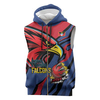 Antigua and Barbuda Cricket Custom Sleeveless Zip Hoodie Go Champions Falcons - Wonder Print Shop