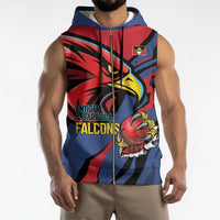 Antigua and Barbuda Cricket Custom Sleeveless Zip Hoodie Go Champions Falcons - Wonder Print Shop