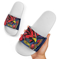 Antigua and Barbuda Cricket Custom Slide Sandals Go Champions Falcons - Wonder Print Shop