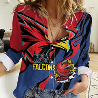 Antigua and Barbuda Cricket Custom Women Casual Shirt Go Champions Falcons - Wonder Print Shop