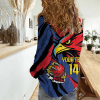 Antigua and Barbuda Cricket Custom Women Casual Shirt Go Champions Falcons - Wonder Print Shop