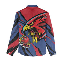 Antigua and Barbuda Cricket Custom Women Casual Shirt Go Champions Falcons - Wonder Print Shop