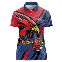 Antigua and Barbuda Cricket Custom Women Polo Shirt Go Champions Falcons - Wonder Print Shop