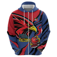 Antigua and Barbuda Cricket Custom Zip Hoodie Go Champions Falcons - Wonder Print Shop