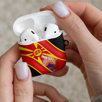 Personalised Macedonia National Day AirPods Case New Sun of Liberty Waves Style - Wonder Print Shop