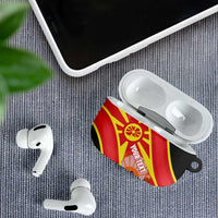 Personalised Macedonia National Day AirPods Case New Sun of Liberty Waves Style - Wonder Print Shop