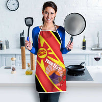 Personalised Macedonia National Day Apron New Sun of Liberty Waves Style - Wonder Print Shop